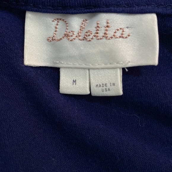 Anthropologie|Deletta Sleeveless Janie Jersey Mini Dress in Navy - Picture 4 of 7